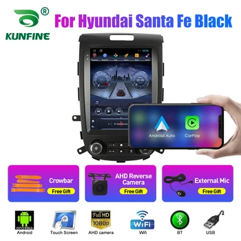 9,7-дюймовое автомобильное радио Android в стиле Tesla 2 Din для Hyundai Santa Fe black, автомобильный мультимедийный видеоплеер DVD, GPS-навигация