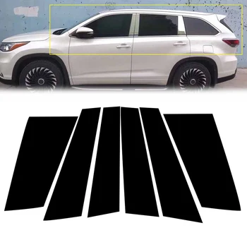 Столбы Отделка стойки окна автомобиля B C Столбы Декоративные наклейки для Toyota Highlander Kluger 2008 2009-2020 2021 2022