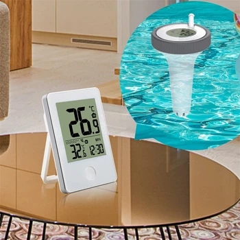 Беспроводной плавающий термометр для бассейна, ванны для домашних животных, ЖК-дисплей для бассейнов, спа-салонов, аквариумов и рыбных прудов Точный