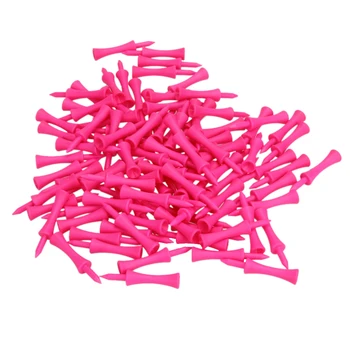 100 Розовых пластиковых тройников для гольфа Castle Step Grad высотой 39 мм