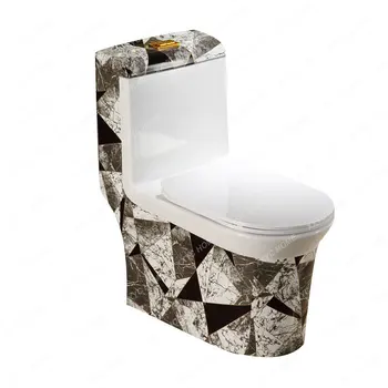 Цветной Туалет в скандинавском Ретро Стиле, Домашний Туалетный Сифон С геометрическим Рисунком, Водосберегающий Дезодорант