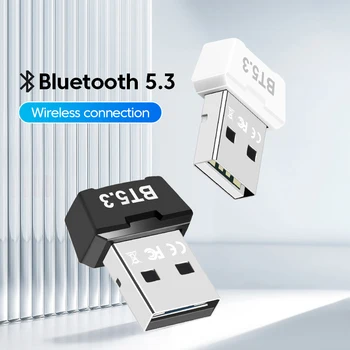 Адаптер Bluetooth 5.3 без драйвера Беспроводное подключение Передатчик аудиоприемник ключ USB-адаптер для ПК Ноутбук Гарнитура мышь