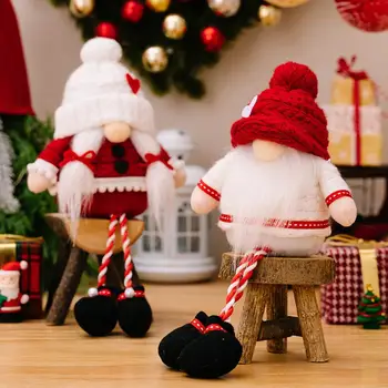 Уютная Рождественская плюшевая игрушка, Праздничные Рождественские украшения в виде гномов, Очаровательные безликие куклы для украшения дома, Рождественский подарок