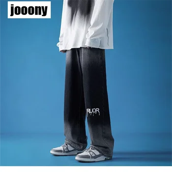 Брюки весна осень мужская мода Y2K эстетика тренде джинсовая мужская уличная мешковатые корейские винтажные широкие брюки универсальные