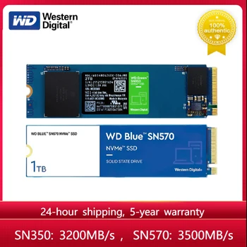 Western Digital WD Зеленый/синий SSD SN350/SN570 NVMe 500 ГБ 250 ГБ 1 ТБ 2 ТБ PCIe3.0 M.2 2280 Компьютерный Встроенный SSD