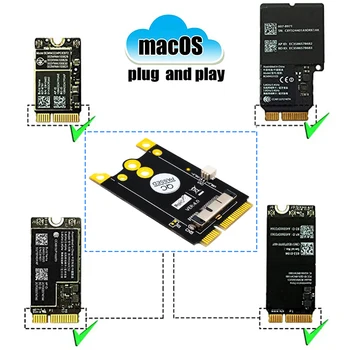 Плата преобразования Mini PCI-E в 12 + 6-контактный WiFi Модуль адаптера mPCI-e Wireless WLAN