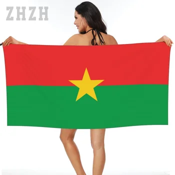 Больше дизайна, Эмблема флага Буркина-Фасо, Банное полотенце, Быстросохнущая Микрофибра, впитывающая мягкую воду, Дышащая Пляжная Ванная комната для купания