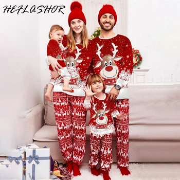 Семейные Рождественские Пижамные Комплекты Санта Клаус Полосатая Рождественская Пижама Для Мамы Детская Одежда Рождественские Пижамы Для Семьи Комплект Одежды