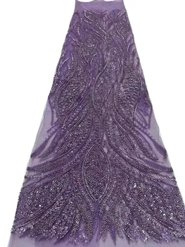 Европа и Соединенные Штаты тяжелая бисерная трубка, сетчатая пряжа для блестящей вышивки бисером, высококачественное изысканное роскошное кружевное вечернее платье