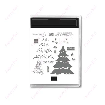 Рождественская елка 2023 Новые прозрачные силиконовые штампы для поделок в стиле скрапбукинга, изготовление открыток для фотоальбомов