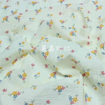 новая двухслойная марлевая пижама из хлопчатобумажного крепа с мелким цветочным рисунком 135x50 см, детское постельное белье из ткани-ракушки