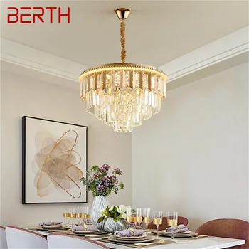 Подвесная люстра BERTH Gold, Постмодернистский Роскошный светильник для дома, светодиодный светильник для гостиной, столовой