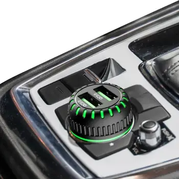 Быстрое автомобильное зарядное устройство Зарядное устройство для мобильного телефона автомобильный адаптер Быстрое автомобильное зарядное устройство USB Адаптер QC 3.0 Двойной порт со светодиодной подсветкой Автомобильное зарядное устройство USB
