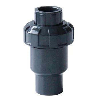 1ШТ Idd 20/25/32 мм Темно-серый Обратный клапан из ПВХ, Однонаправленный клапан, Обратный клапан из ПВХ, Пластиковая откидная пластина, соединение химического класса