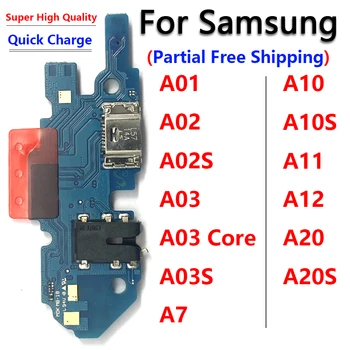 Новинка для Samsung A01 A02 A02S A03 Core A7 A105FN A10 A10S A11 A12 A20 A20S Зарядное Устройство Порт Док-станция Зарядная плата Гибкий кабель