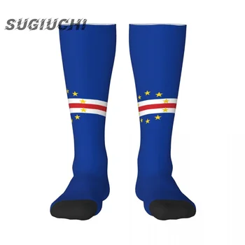 Носки с 3D-принтом из полиэстера с флагом Кабо-Верде для мужчин и женщин, повседневные высококачественные носки Kawaii, носки для уличного скейтборда