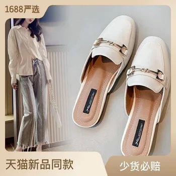 Новые летние полуботинки Baotou, весенние туфли на плоской подошве, тапочки на плоской подошве, женская летняя верхняя одежда, женская обувь, сандалии