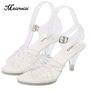 Новые женские босоножки на высоком каблуке, темпераментные туфли на шпильке 6,5 см, римская обувь в сказочном стиле, Летняя роскошная сексуальная брендовая обувь