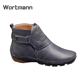 Женские ботильоны Wortmann в стиле ретро, доступны в нескольких цветах, Зимние нескользящие ботинки большого размера