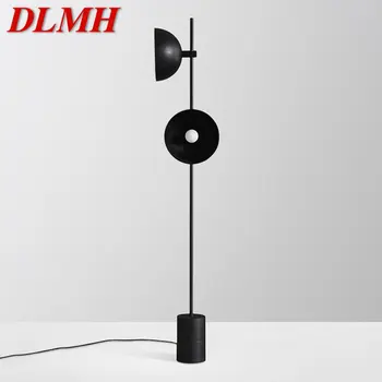DLMH Современный винтажный мраморный торшер Nordic Creative Simple LED Black для домашнего декора гостиной отеля