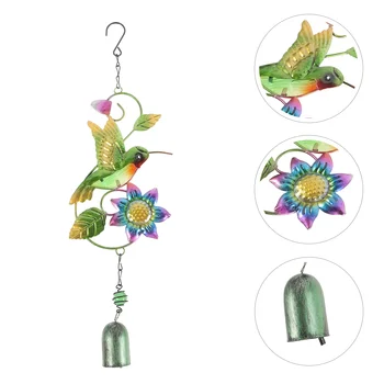Колокольчики Колибри, большие уникальные колокольчики, пузырчатая сумка с глубоким металлическим декором, садовые подарки для занятий йогой на открытом воздухе