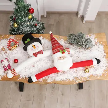 Тканевый Топпер для Рождественской елки, Праздничный Топпер для Рождественской елки, Очаровательный Мультяшный Длиннорукий Санта-Клаус, Снеговик, Многоразовый Праздник