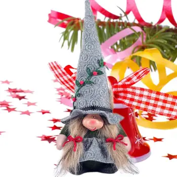 Плюшевые украшения в виде гномов Рождественский Плюшевый Гном в шляпе Безликая кукла Украшения в виде гномов ручной работы Кукла-карлик для дома