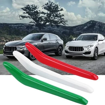 3шт Автомобильная Решетка Вставка Отделка для Maserati Levante 2017-2018 Автомобиль Глянцевая Передняя решетка в полоску Яркий декор Внешний стиль