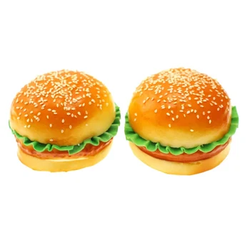 Реалистичная имитация образца гамбургера, набор из 2 моделей