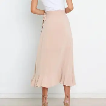 Шикарная женская юбка в стиле пэчворк Женская юбка миди нерегулярной однотонной формы Женская юбка-одевалка