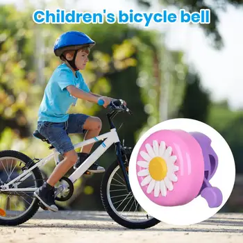 Детский велосипедный звонок, цветочный декор, высокий децибел, чистый звук, Хрустящие красочные ленты с кисточками, декор, детский звонок для скутера