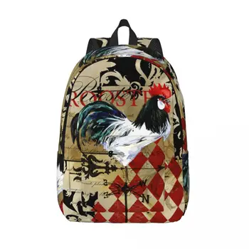 Рюкзак с петухом на домашней ферме, мужская дорожная сумка, школьный ранец, сумка для книг Mochila