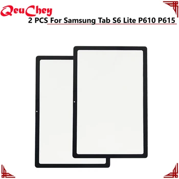2 ПРЕДМЕТА Для Samsung Galaxy Tab S6 Lite P610 P615 SM-P610 SM-P615 Сенсорный Экран Планшета Панель Планшета Передняя Внешняя ЖК-Стеклянная Линза