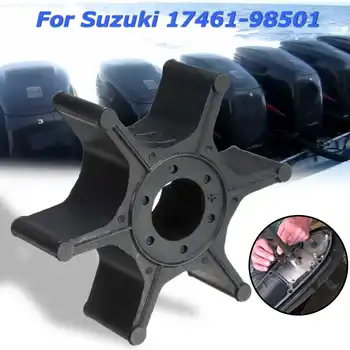 Замена подвесных двигателей 17461-98501 Крыльчатка водяного насоса для Suzuki 2-8 л.с. Диаметр 41 мм Черная Резина 6 Лопастей Аксессуары