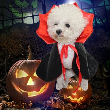 Милые костюмы для домашних животных на Хэллоуин, Косплей, Плащ Вампира для маленькой собаки, кошки, котенка, щенка, платья, аксессуары для кошек Kawaii