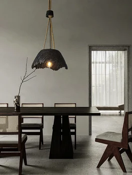 Скандинавские Ветряные люстры Wabi Sabi E27, подвесные светильники из смолы, Дизайнерские подвесные светильники странных форм для гостиной