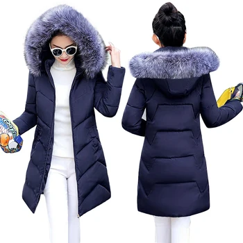 Съемная женская теплая зимняя куртка из искусственного меха 2023, модное женское зимнее пальто с капюшоном, пуховое хлопковое пальто, плюс размер 6XL, женское пальто
