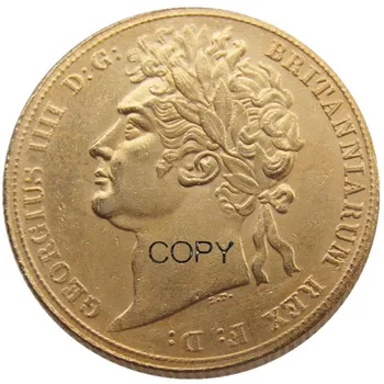1823 EF Великобритания, золотая монета с позолоченным покрытием George IV IIII Gold Full Sovereign