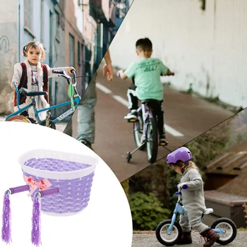 Корзина для хранения детской машинки, плетеные корзины, пластиковые детали детского скутера, велосипеда