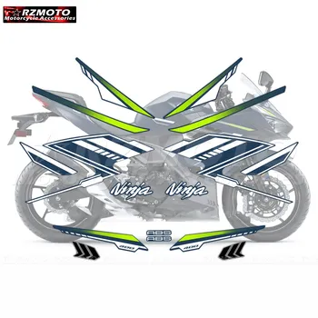 Наклейка на мотоцикл, гоночное украшение для кузова, логотип двигателя, обтекатель, лобовое стекло, наклейка на шлем для Kawasaki Ninja400 XE2