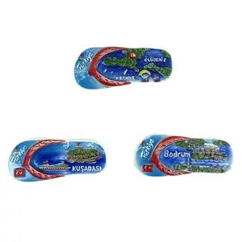Кушадасы Фетхие Бодрум, Турция, Сувенирные шлепанцы с магнитом на холодильник, Памятные магнитные наклейки на холодильник, подарок