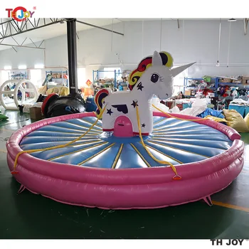 Бесплатная воздушная доставка, ручная надувная карнавальная спортивная игра Rodeo Bull Ride диаметром 5 м для продажи