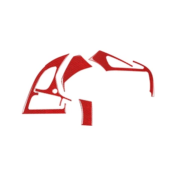 Накладка на вентиляционное отверстие автомобиля, наклейка, набор деколей из углеродного волокна для интерьера Chevrolet Corvette C7 2014-2019, красный