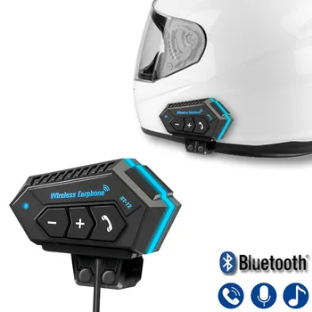 Гарнитура Для Мотоциклетного Шлема Стерео Bluetooth 5.3 Комплект Громкой Связи Для Вызова Водонепроницаемой Беспроводной Мотогарнитуры С Шумоподавлением Наушников