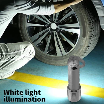 COB / светодиодный фонарик с телескопическим зумом 1500 мАч Мини-фонарик Type-C USB Перезаряжаемый рабочий фонарь IPX4 Водонепроницаемый для кемпинга и пеших прогулок