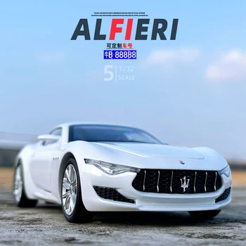 JKM 1/32 Maserati Alfieri закрытая металлическая модель автомобиля, имитирующая игрушку, коллекция спортивных автомобилей, подарочные украшения