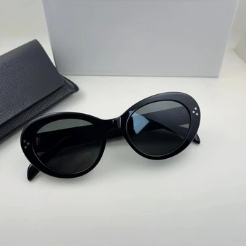 Новейшие Популярные Солнцезащитные очки Summer Adult из ацетата Cat Eye 40193 Простые солнцезащитные очки для отдыха в стиле Кэжуал