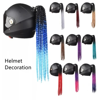Мотоциклетный шлем косы Моды личности косы парик мотоциклетные шлемы многоцветный твист косичка хвостик для Honda Х4 фару
