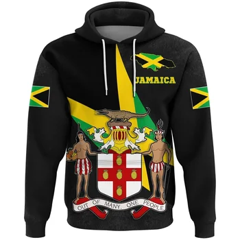 Флаг графства Африка Эмблема короля Ямайки Лев Модный спортивный костюм 3DPrint Мужская Женская уличная одежда Harajuku Забавные толстовки