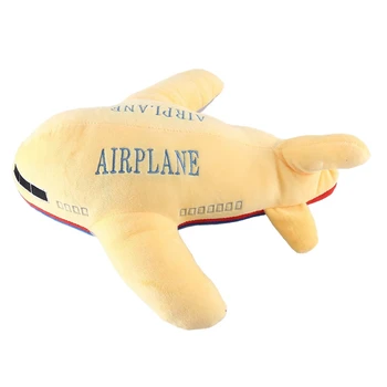 Новая 40-сантиметровая имитация самолета, плюшевая игрушка, детская подушка для сна, мягкая кукла-самолетик, желтая